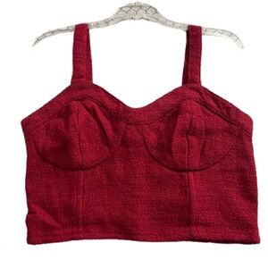 Japna Elegant Red Women's Crop Top